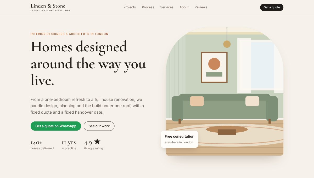 Linden & Stone website template