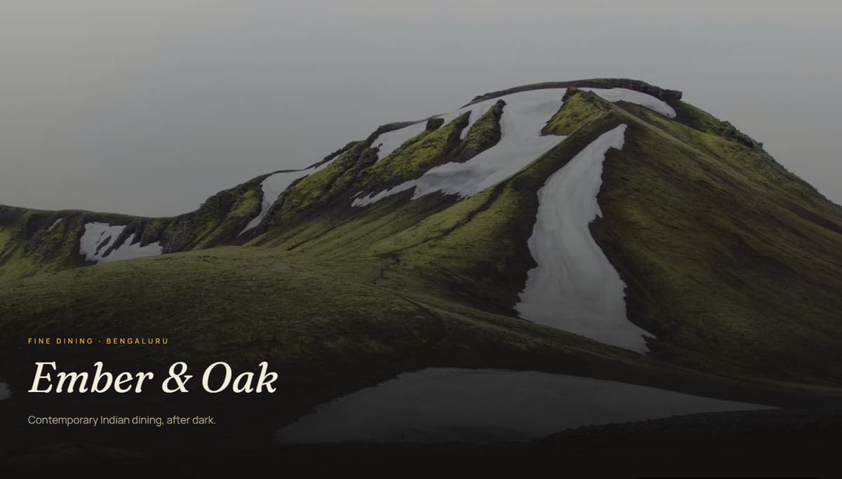 Ember & Oak website template