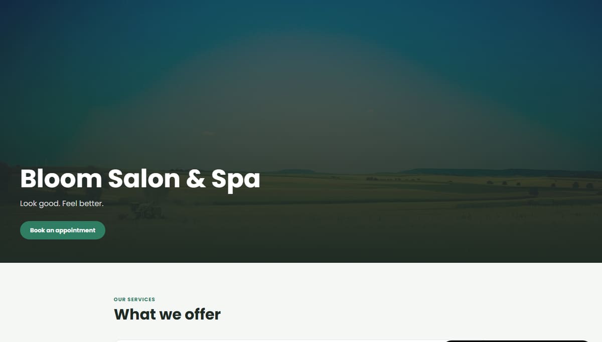 Bloom Salon & Spa website template
